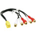 LAUNRC05, Jungtis auto. Mini ISO line out+ woofer (5 RCA)