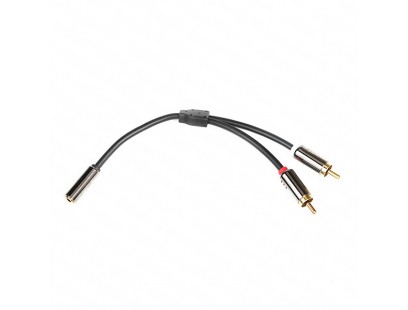 Aux įėjimo adapteris 2 RCA kištukas - Jack lizdas 3.5mm