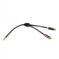 Aux įėjimo adapteris jack 3.5mm  kištukas - 2 RCA lizdas