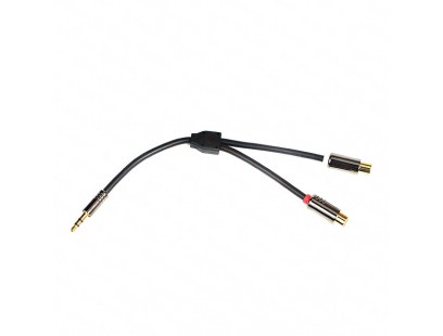 Aux įėjimo adapteris jack 3.5mm  kištukas - 2 RCA lizdas