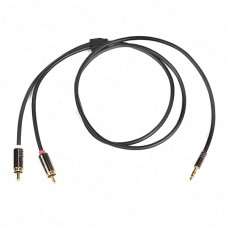 Aux įėjimo adapteris jack 3.5mm  kištukas - 2 RCA kištukas