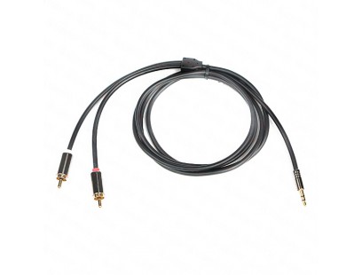 Aux įėjimo adapteris jack 3.5mm  kištukas - 2 RCA kištukas