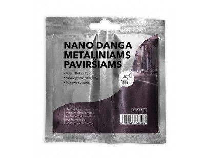 Nanodanga metaliniams paviršiams. Vienkartinė pakuotė. ( 12/12 ml)