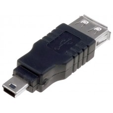 Perėjimo adapteris USB lizdas - mini USB kištukas, USB-BF/MUSB