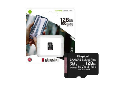 Atminties kortelė, microSD Kingston, 128GB Class 10