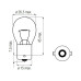 Bosma lemputė BA15s, 21W, 25X47 Įtampa: 6 V
