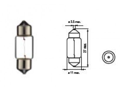 Bosma lemputė SV8.5, 5W 11X30