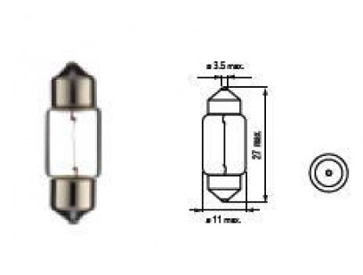 Bosma lemputė SV8.5, 10W 11X30