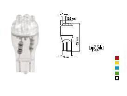 Bosma lemputė T13, balta, šviesos diodai