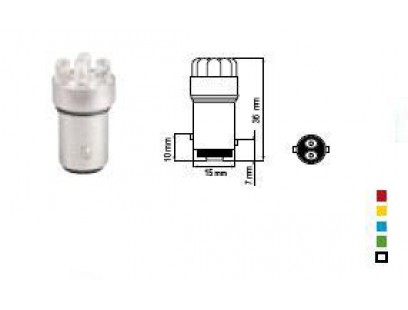 Bosma lemputė BAY15d, geltona, šviesos diodai