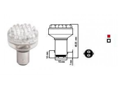 Bosma lemputė BAY15d, balta, šviesos diodai