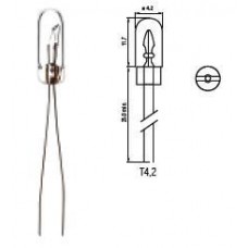 Bosma lemputė vielinis galas, 60mA, T3,2