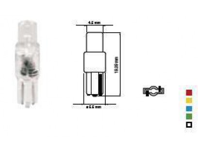 Bosma lemputė T05, žalia, šviesos diodai