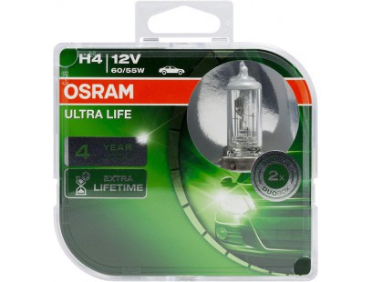 Osram lemputės ULTRA LIFE,  H4, 60/55W, DUO 64193ULT