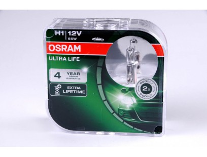 Osram lemputės ULTRA LIFE,  H1, 55W, DUO 64150ULT-HCB