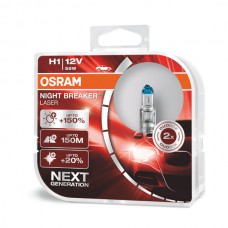 Osram lemputės Night Breaker Laser,+150%, H1, 55W,2 vnt, DUO  O641