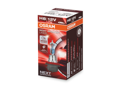 Osram lemputės Night Breaker Laser,+150%, H8, 35W, 1vnt 64212NL