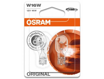 Osram, Lemputė,  W16W T15 16W 12V W2,1x9,5d skaidri, 2vnt blisteri