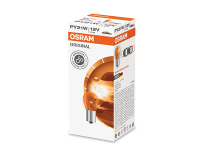 Osram lemputė, PY21W, 21W, BAU15s, oranžinė 7507