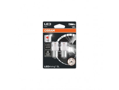 Osram LED lemputės, P21W  BA15s 12V/4W (21W) raudona, 2pcs 7506DRP