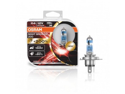 Osram lemputės Night Breaker Laser,+200%, H4, 60/55W, DUO 64193NB2