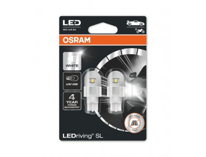 Osram LED lemputės, W16W T15 W2.1x9.5d 12V/2W(16W) Balta 6000K, 2v