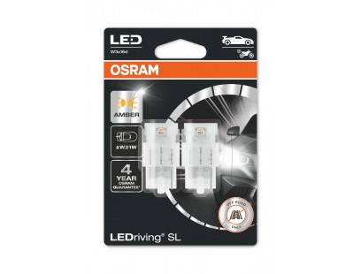 Osram LED lemputės, W21W T20 W3x16d 12V/2W(21W) Oranžinė, 7505DYP-