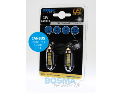 Bosma, lemputė CANBUS, SV8.5, 4xSMD5050, 39mm