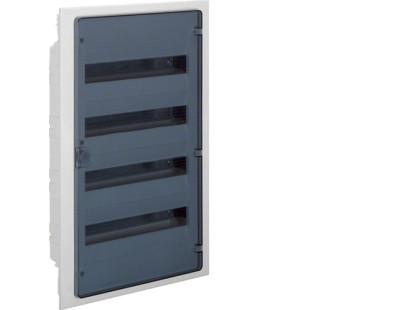 Įleidžiamas plastikinis skydas Hager GOLF2 VF418TD (72 mod., skaidrios durelės, IP40)