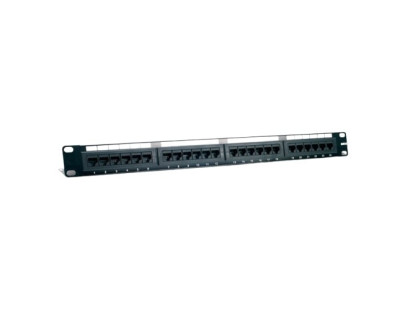 Komutacinė panelė 19" 1U UTP Cat6A LK-5005-Cat6A (24 prievadai, su kabelių laikikliu, 483x44x95 mm)