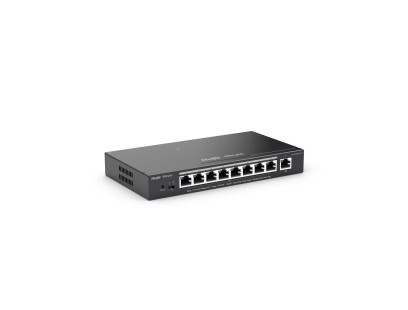 9 prievadų komutatorius Ruijie Reyee RG-ES209GC-P (Valdomas, 8 x PoE+)
