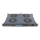 Ventiliatorių blokas 19" spintai 1U LK-DTU-002 (juodas, 4 ventiliatoriai, su termostatu, LCD, 483x328x44 mm)
