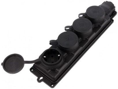 4vt. kištukinis lizdas Pawbol D.3159/4-S (16A, 250V, IP44)