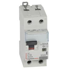 Automatinis jungiklis su srovės nuotekio rėle Legrand 411000 (10A, 1P+NR, 230V, 30mA, RCBO)