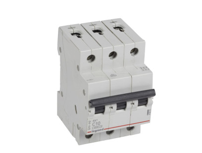 Automatinis jungiklis MCB RX3 Legrand 419233 (10A, 3P, 230V, 6kA)