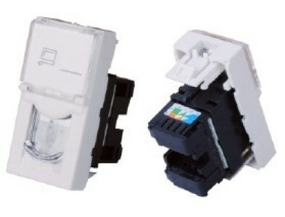 Lizdas RJ45 UTP keystone tipo montuojamas į apdaila Cat 6e 45x22,5mm