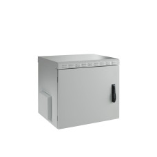 Komutacinė spinta 19'' pakabinama pramoninė 9U 600x600mm (IP56, pilka, iki 100kg)