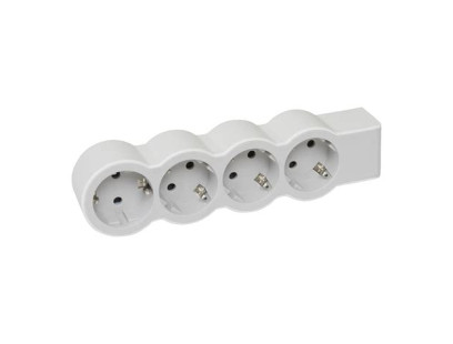 4-vietų ilgiklis su įžeminimu Legrand 694575 (be laido, baltas)
