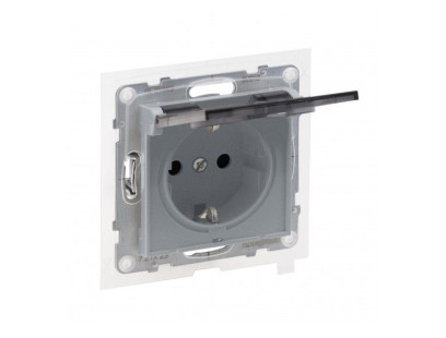 Kištukinis lizdas su dangteliu Legrand 721323 (Aliuminis, IP44)