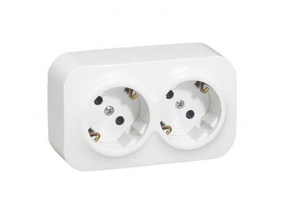 Dvivietis virštinkinis kištukinis lizdas su įžeminimu Forix Legrand 782413