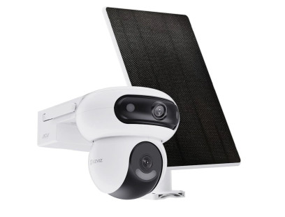 EZVIZ CS-HB90/SP lauko akumuliatorinė dviguba kamera (2x4MP, 10400mAh, Su saulės panele)