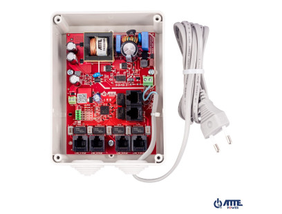 6 prievadų komutatorius ATTE IPB-5-10A-S4 (5x PoE, 100Mbps, 90W, IP55)