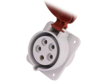 Pramoninis įleidžiamas kištukinis lizdas Pawbol B.1058 (32A, 5P, 400V, IP44)