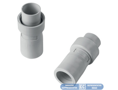 Tiesus sujungimas Elettrocanali EC74220 (D20, pilkas (RAL7035), su gofruotu vamzdžiu, behalogenis)