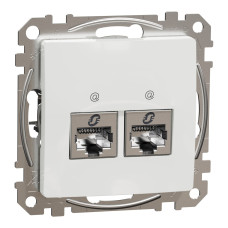 Kompiuterinis lizdas 2xRJ45 STP Schneider Sedna SDD111452S (baltas)