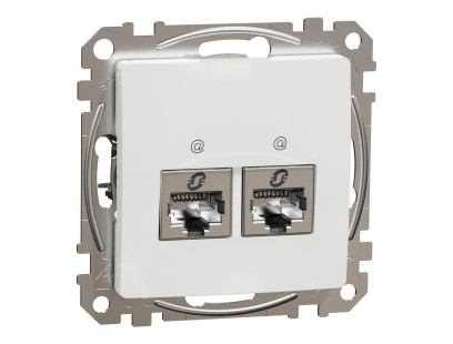 Kompiuterinis lizdas 2xRJ45 STP Schneider Sedna SDD111452S (baltas)