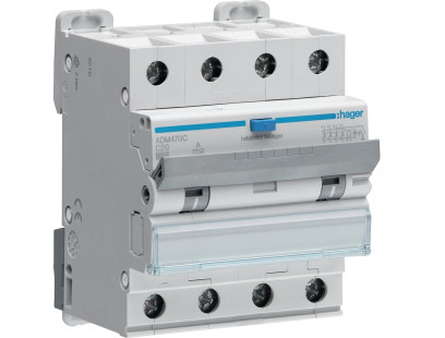 Diferencinis automatinis jungiklis Hager ADM470C (4P, 20A, A, 30mA, 6kA)