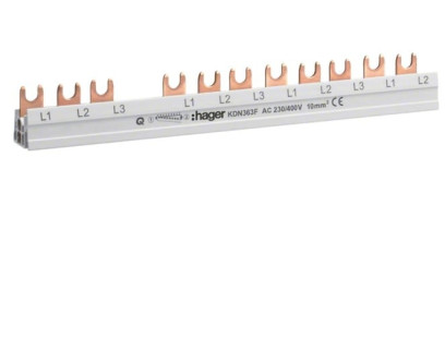 Izoliuota sujungimo šyna Hager KDN363F (3P+N, 12 mod., 10mm²)