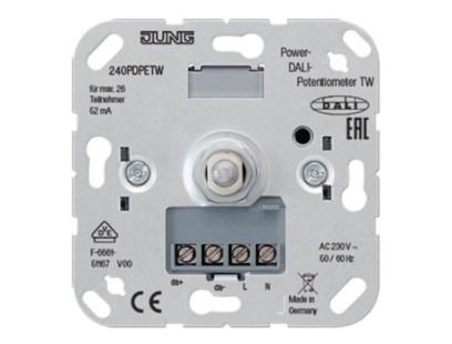 Dimerio mechanizmas JUNG 240PDPETW (DALI, 2000-10000K, baltas)