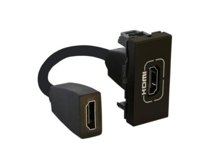 HDMI 1.4 modulinis lizdas Legrand Mosaic 079478L (įleidžiamas, juodas) HDMI 1.4 modulinis lizdas Legrand Mosaic 079478L (įleidžiamas, juodas)